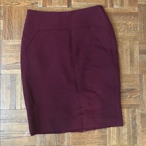Burgundy Pencil Skirt from Ann Taylor